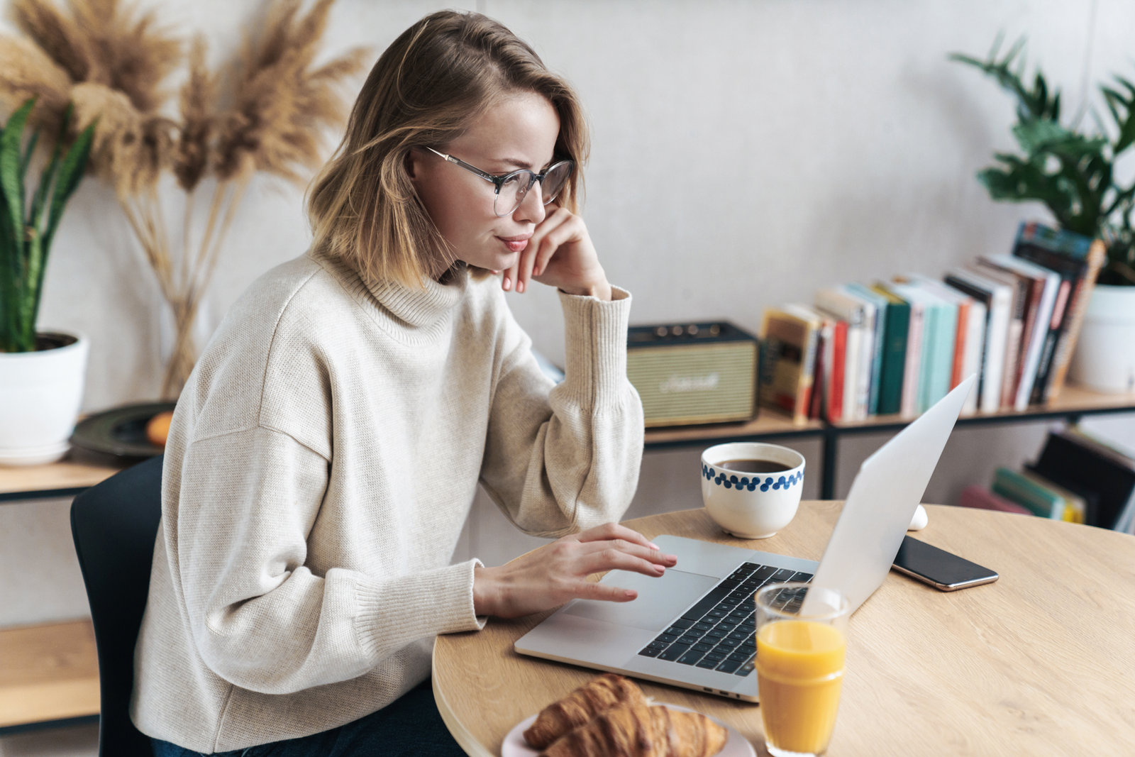 Woman on Computer